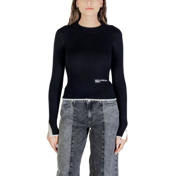 Karl Lagerfeld Black Viscose Women's Sweatshirt